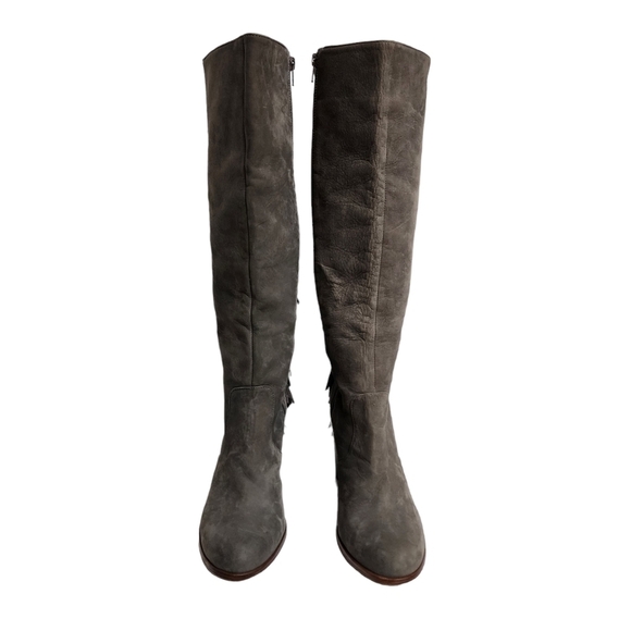 GIANNI BINI BACK DROP FRINGED LEATHER BOOT - Picture 3 of 7